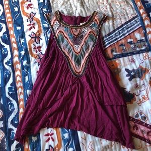 Free People Embroidered Top